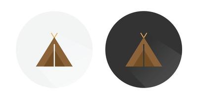 camping tenten icoon, camping en toerisme, tent symbool, camping icoon, buitenshuis symbool, toerist tent icoon, camping tent logo kleurrijk vector pictogrammen