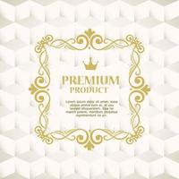 premium productlabel op een gouden frame vector