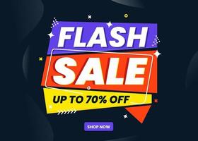 flash verkoop korting banner sjabloon promotie vector