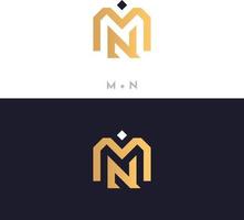 mn brieven monogram icoon logo vector