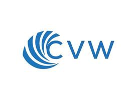 cvw brief logo ontwerp Aan wit achtergrond. cvw creatief cirkel brief logo concept. cvw brief ontwerp. vector