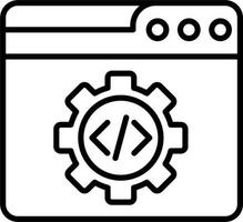 web code optimalisatie vector icoon