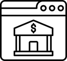 web online bank vector icoon