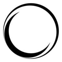 maan cirkel logo water, modern centrum O baan icoon bedrijf vector