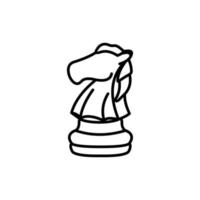 paard schaak lijn eenvoud modern logo vector