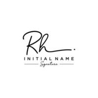 letter rh handtekening logo sjabloon vector
