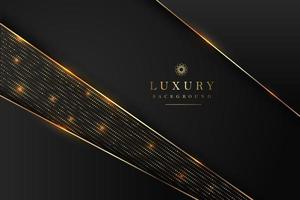 luxe zwarte achtergrond met een combinatie van goud glanzend in een 3D-stijl. grafisch ontwerpelement. elegante decoratie. eps 10 vector
