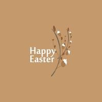 happy easter achtergrond ornament vector