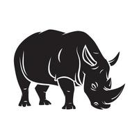 neushoorn zwart vector illustratie