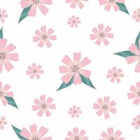 naadloos hand- getrokken pastel bloemen patroon achtergrond vector illustratie voor mode, stof, behang en afdrukken ontwerp