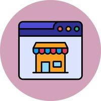 web online winkel vector icoon