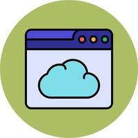 browser wolk vector icoon