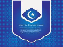 Arabisch Islamitisch elegant wit en blauw luxe sier- achtergrond vector