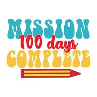 100 dagen van t overhemd ontwerp bundel vector