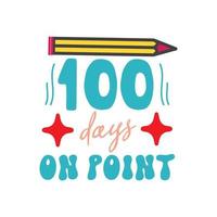 100 dagen van t overhemd ontwerp bundel vector