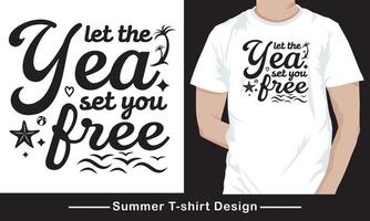 zomer t-shirt ontwerp, typografie, vintage, vrij vector