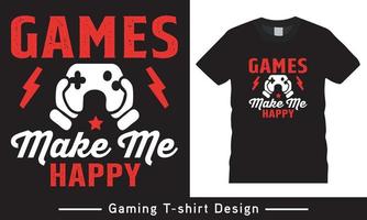gaming t overhemd ontwerp. typografie vector t overhemd ontwerp sjabloon.