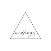 driehoek bruiloft tekst logo ontwerp vector geïsoleerd Aan wit achtergrond.