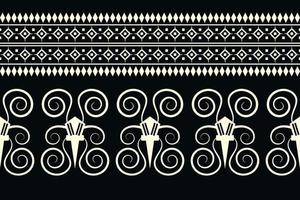 etnisch kleding stof patroon meetkundig stijl. sarong aztec etnisch oosters patroon traditioneel donker zwart achtergrond. abstract,vector,illustratie. gebruik voor textuur,kleding,verpakking,decoratie,tapijt. vector