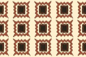 etnisch ikat kleding stof patroon meetkundig stijl.afrikaans ikat borduurwerk etnisch oosters patroon wit bruin room achtergrond. abstract,vector,illustratie. voor textuur,kleding,verpakking,decoratie,tapijt. vector