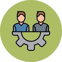 team management vector pictogram