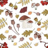 noot landschap herfst natuur naadloos patroon vector illustratie