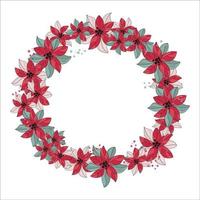 rood krans bruiloft bloemen decoratie vector illustratie reeks