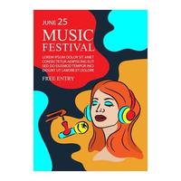 muziek- lied festival banier uitnodiging tekst poster concert vector