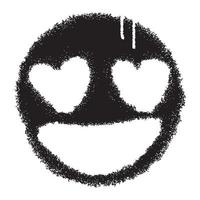 emoticon graffiti met zwart verstuiven verf. vector illusration