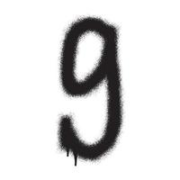 graffiti aantal 9 met zwart verstuiven verf. vector illustratie.