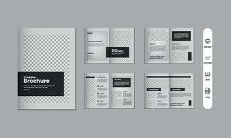 8 Pagina's zakelijke modern brochure en bedrijf profiel, tijdschrift, portefeuille sjabloon ontwerp vector