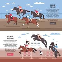 paardensport paarden banners vector