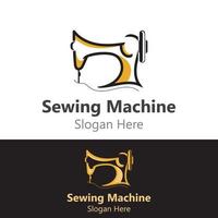 naaien machine logo ontwerp concept, kleermaker naaien vector, mode gemakkelijk ontwerp sjabloon vector