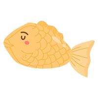 hand- getrokken taiyaki illustratie vector