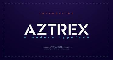 abstracte moderne stedelijke alfabetlettertypen. typografie sport, eenvoudig, technologie, mode, digitaal, toekomstig creatief logo-lettertype. vector illustratie