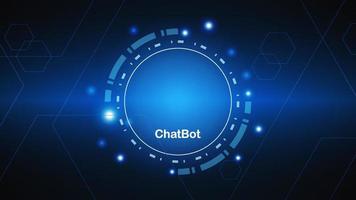 Chatbot ai kunstmatig intelligentie- technologie hi-tech concept. Chatbot toepassing slim bot, Open ai, lijn, technologie abstract, vector. ontwerp voor chatten, web banier, achtergrond, transformatie. vector