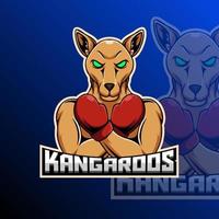 kangoeroes vechter dier team insigne vector