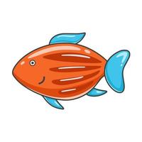 schattig vis in tekenfilm stijl, klem kunst vector