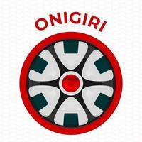 illustratie van onigiri Aan een bord vector