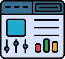 dashboard vector pictogram