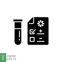 covid test glyph icoon. gemakkelijk solide stijl. positief corona virus resultaat, negatief, snel, plasma, Onderzoek, medisch concept. vector illustratie geïsoleerd Aan wit achtergrond. eps 10.