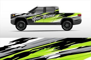grafisch vrachtauto ontwerp. abstract lijnen grunge vector achtergrond concept voor vinyl inpakken en voertuig branding
