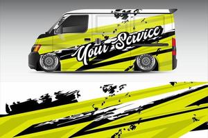 racing auto inpakken ontwerp voor voertuig vinyl stickers en grunge motief sticker kleurstelling vector