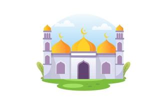 mooi Ramadan kareem moskee vector illustratie