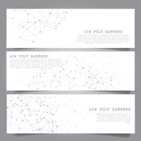 Lage poly-banners vector