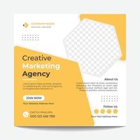 creatief afzet agentschap sociaal media post sjabloon ontwerp. vector