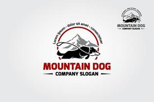 berg hond logo. de vector logo sjabloon is geschikt voor bedrijf en Product namen. deze logo is gebruikt kan ook worden gebruikt voor huisdier bedrijf of huisdier opleiding centrum.