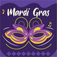 gekleurde mardi gras poster carnaval masker vector illustratie