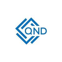 qnd brief logo ontwerp Aan wit achtergrond. qnd creatief cirkel brief logo concept. qnd brief ontwerp. vector