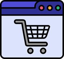 web boodschappen doen online vector icoon